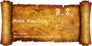 Makk Kamilla névjegykártya